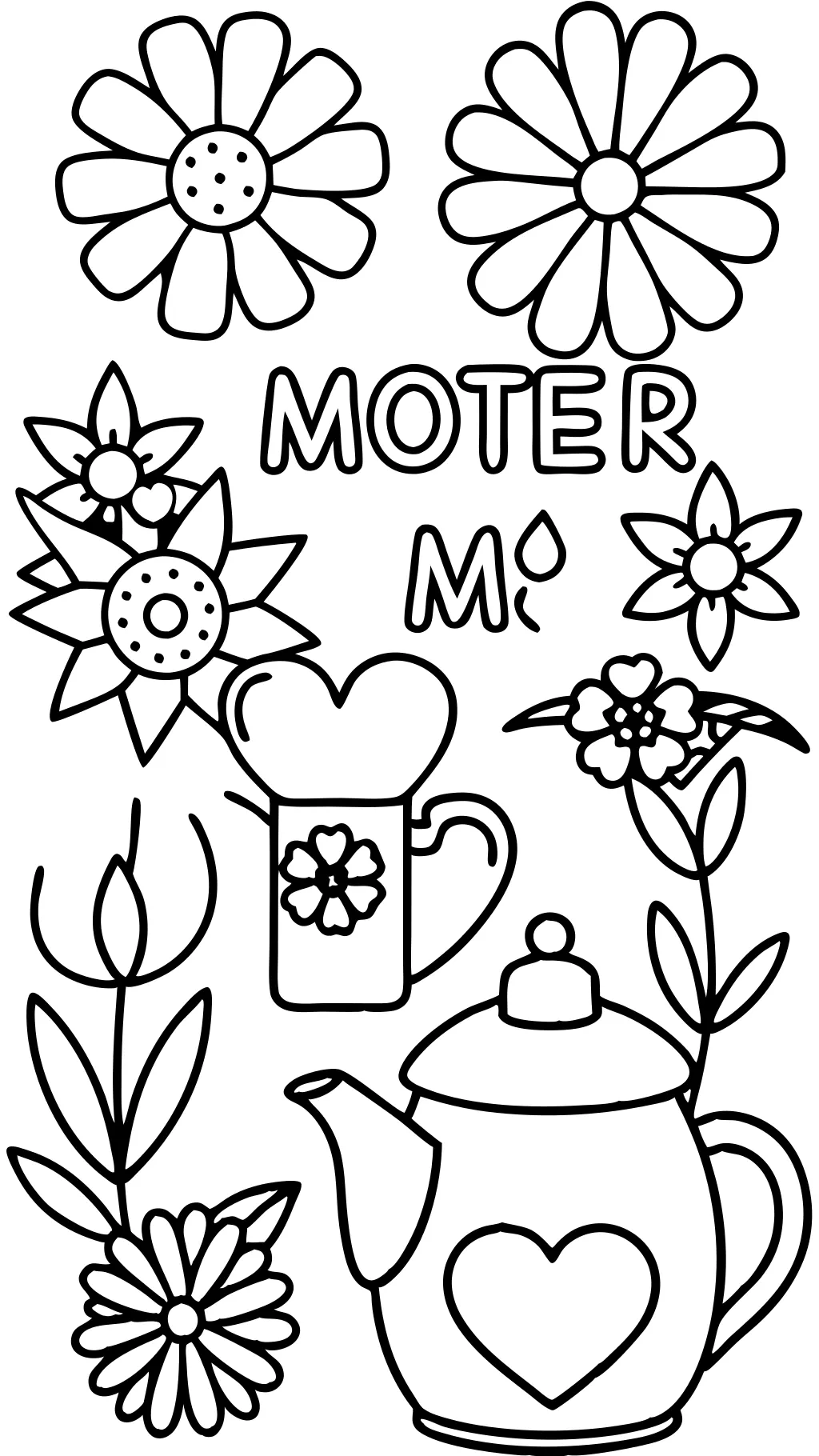 coloring pages mothers day